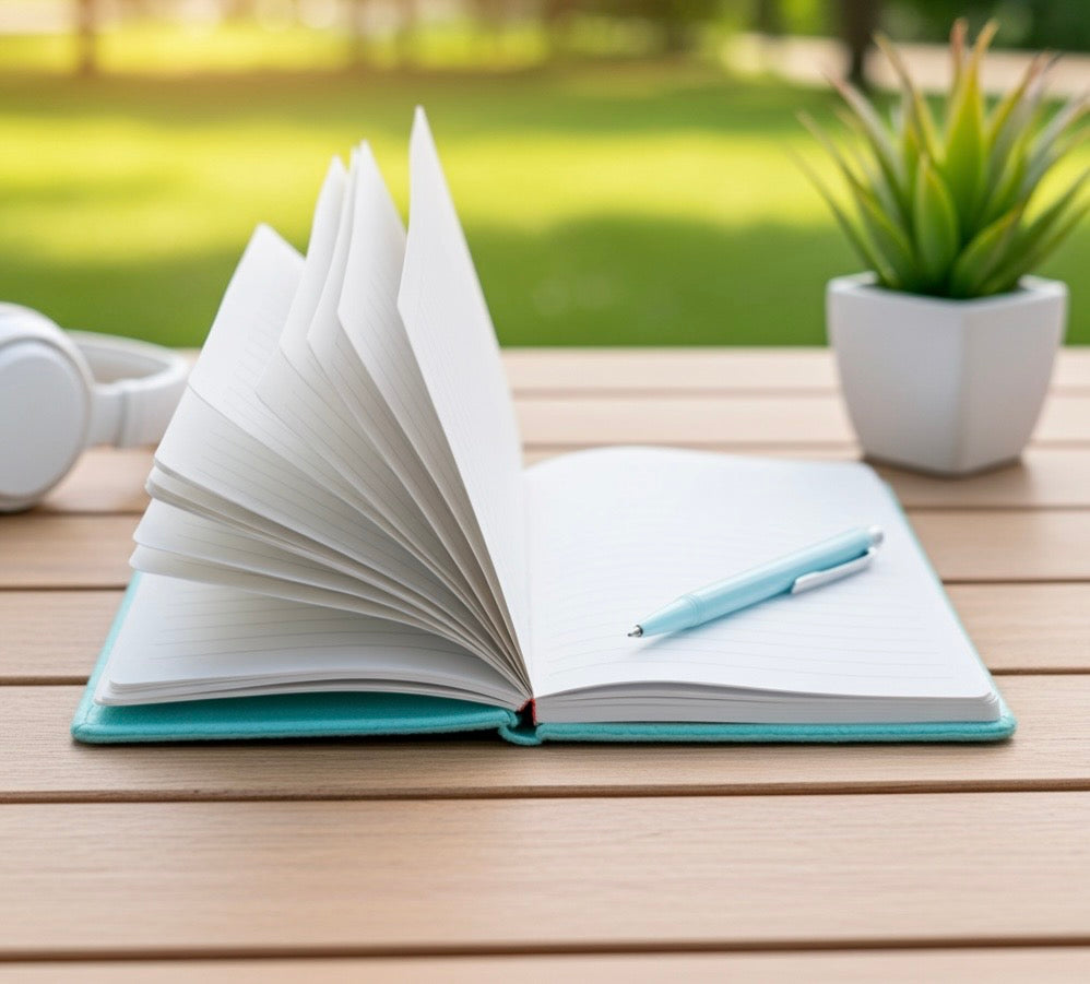 Cozy Pastel Blue Plush Journal