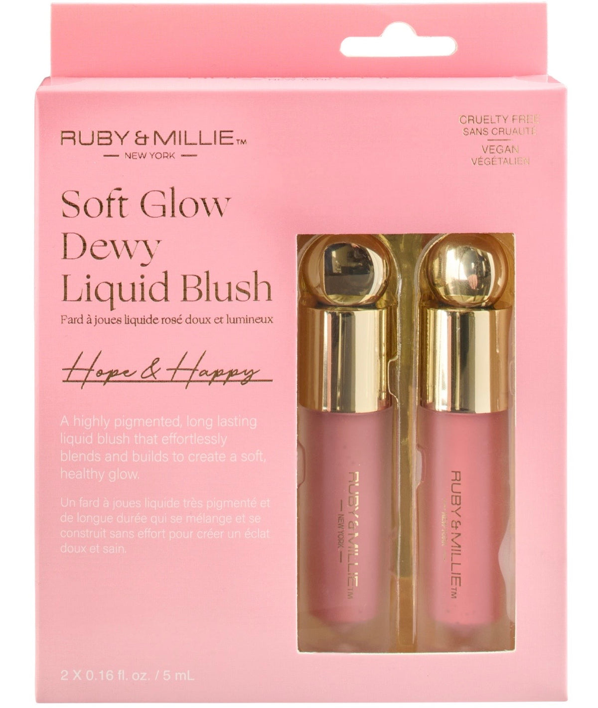 Ruby & Millie Soft Glow Dewy Liquid Blush, 2-Pack